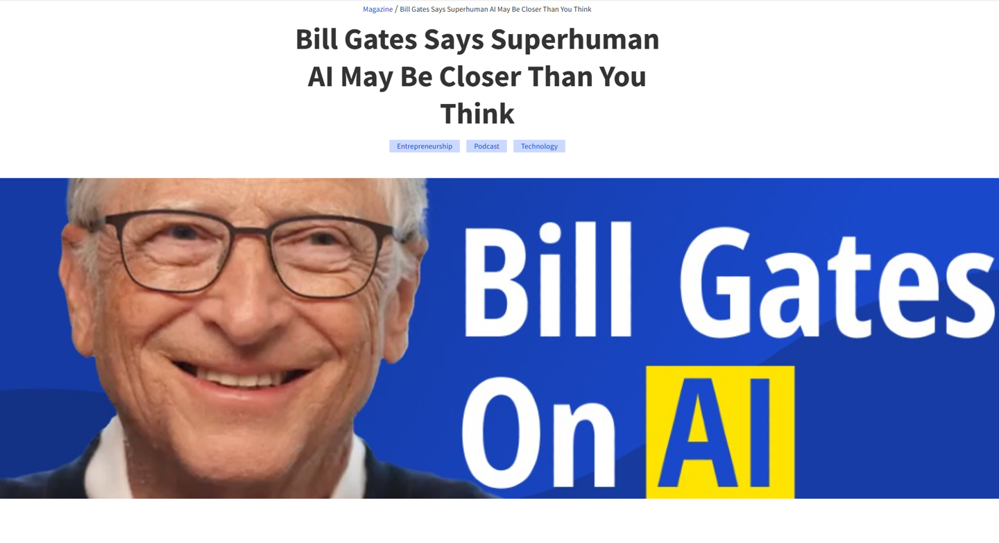 比尔・盖茨展望“AI智能体”：能供给心理治疗服务